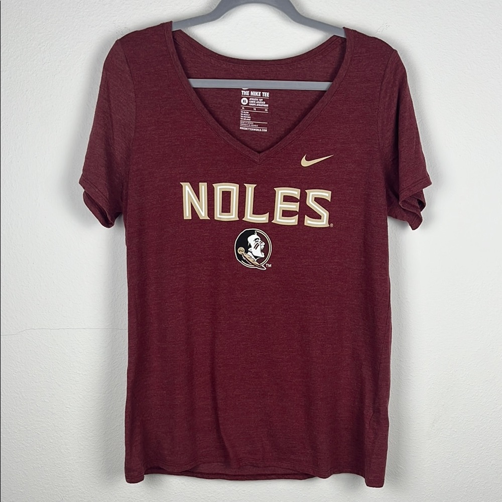 Nike Red and Gold Fitted Short Sleeve Tee Woman’s XL Florida Seminoles